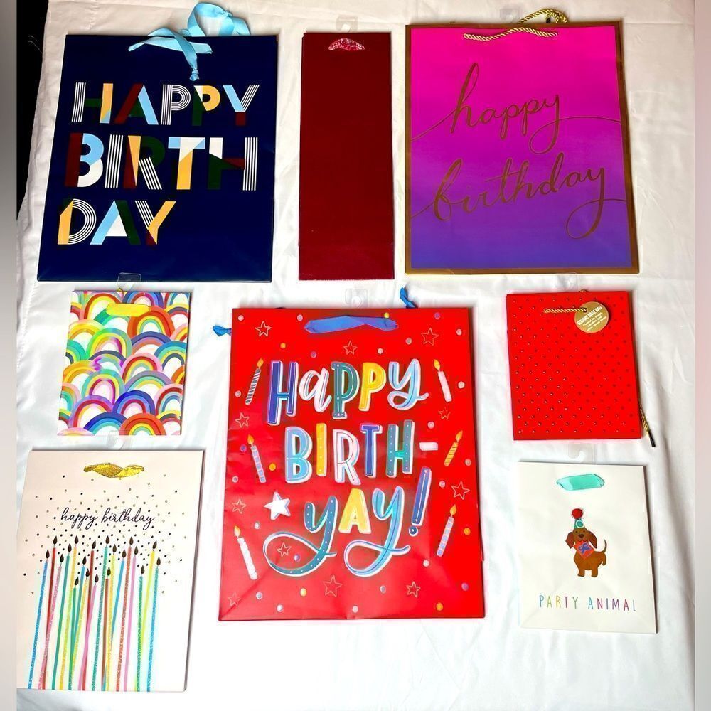 🔥❤️🔥 8 NEW! Happy Birth ‘Yay’ & More Bags All Occasions Sizes Shapes Styles M…